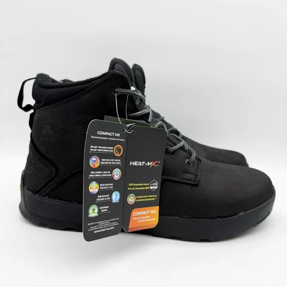 Kamik Mens Spencer Mid Boots US 11 EU 44 Black Leather Waterproof NIB